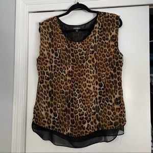 Express Leopard Top, Medium
